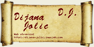 Dijana Jolić vizit kartica